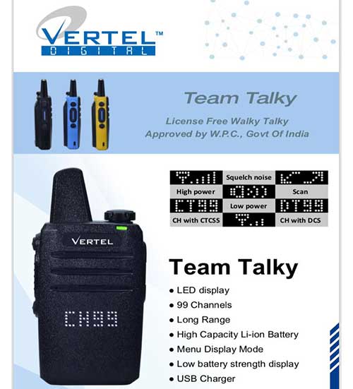 Vertel Walkie Talkie License Free